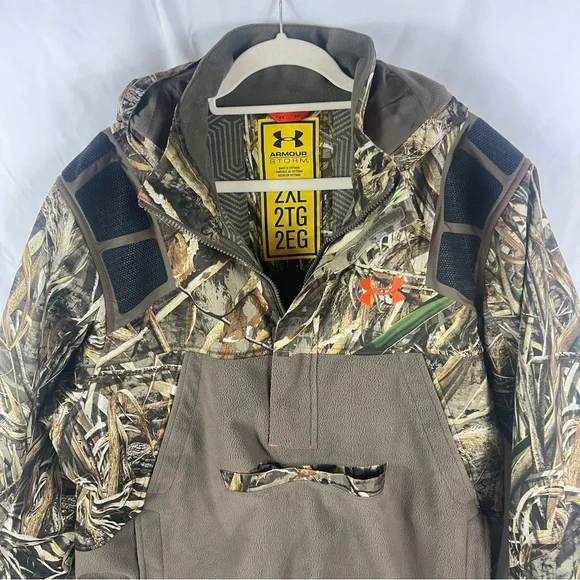 Under Armour Storm3 Cold Gear Realtree MAX-5Camo Half Zip Jacket Pullover - Picture 5 of 16